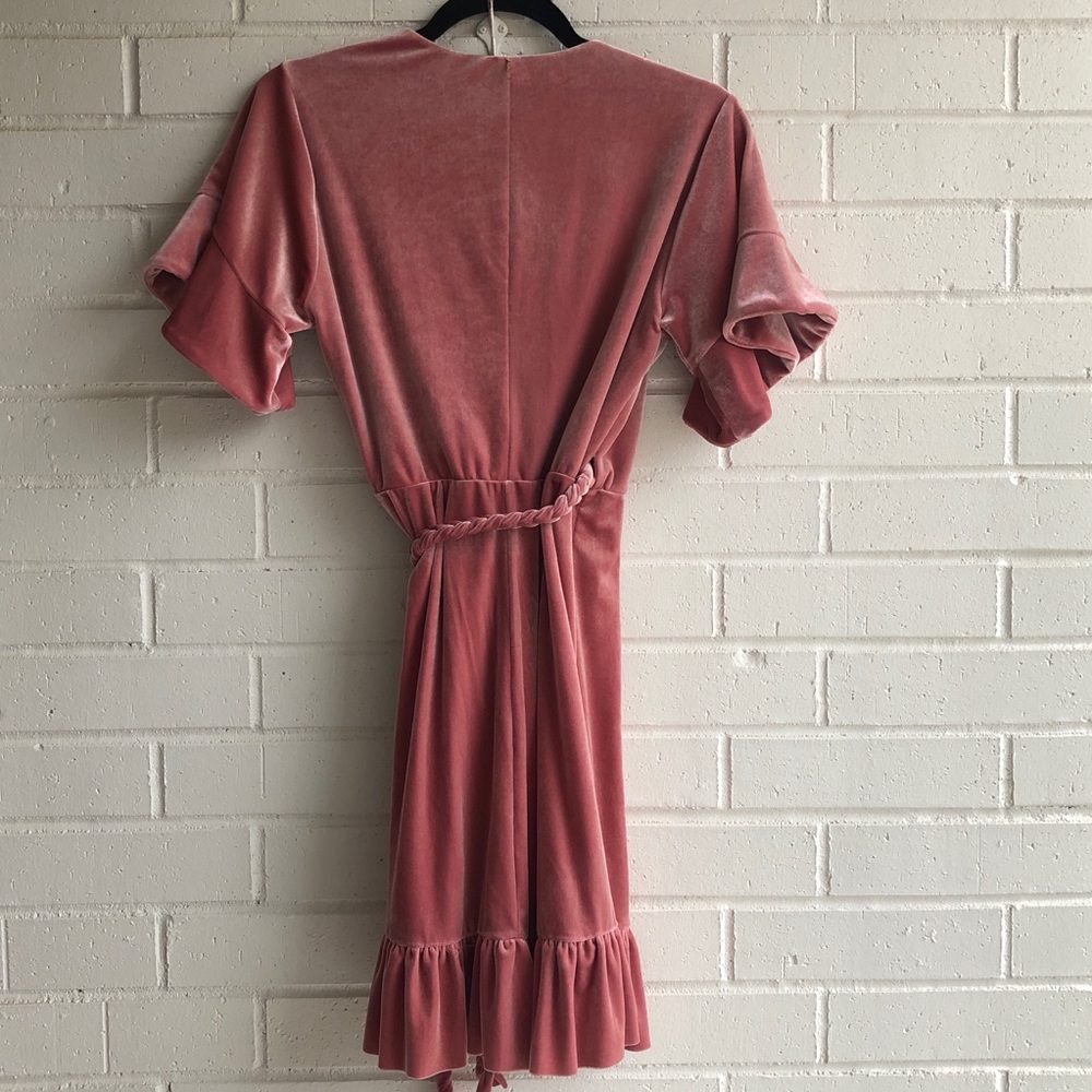NWT Misa Los Angles Desma Velvet Wrap Dress - Picture 6 of 8